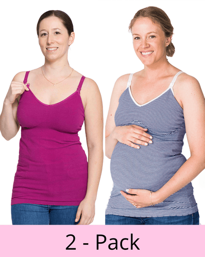 2-Pack Seamless Maternity / Nursing tank - Momzelle